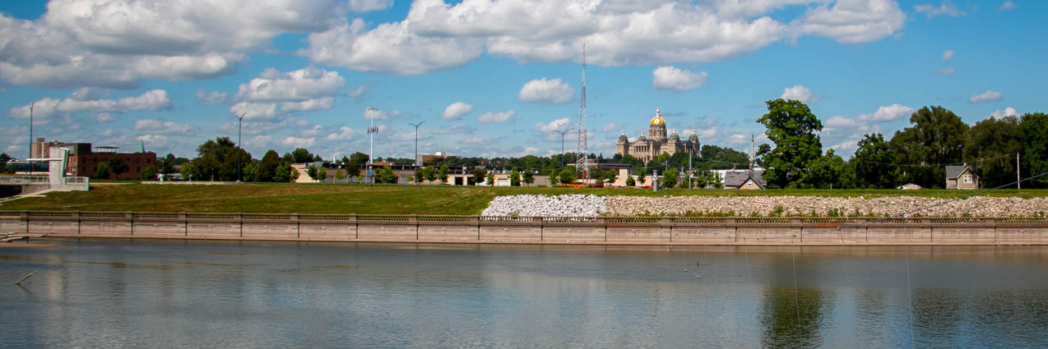 Des Moines River with Capitol in the Distance