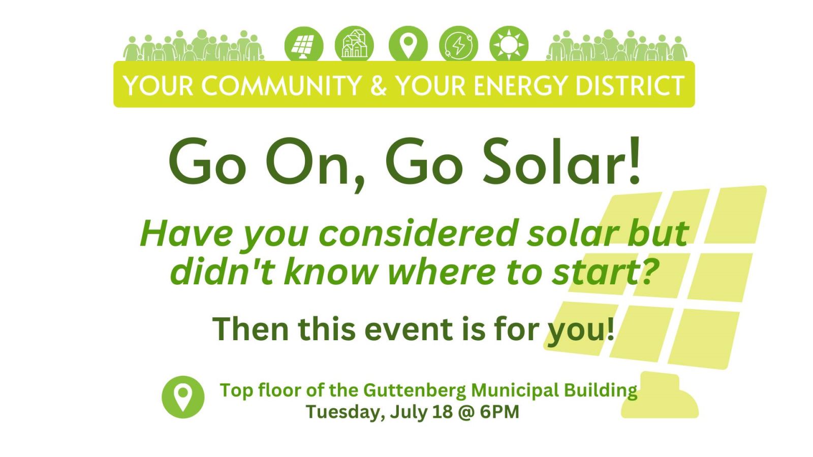 Go On, Go Solar! Graphic