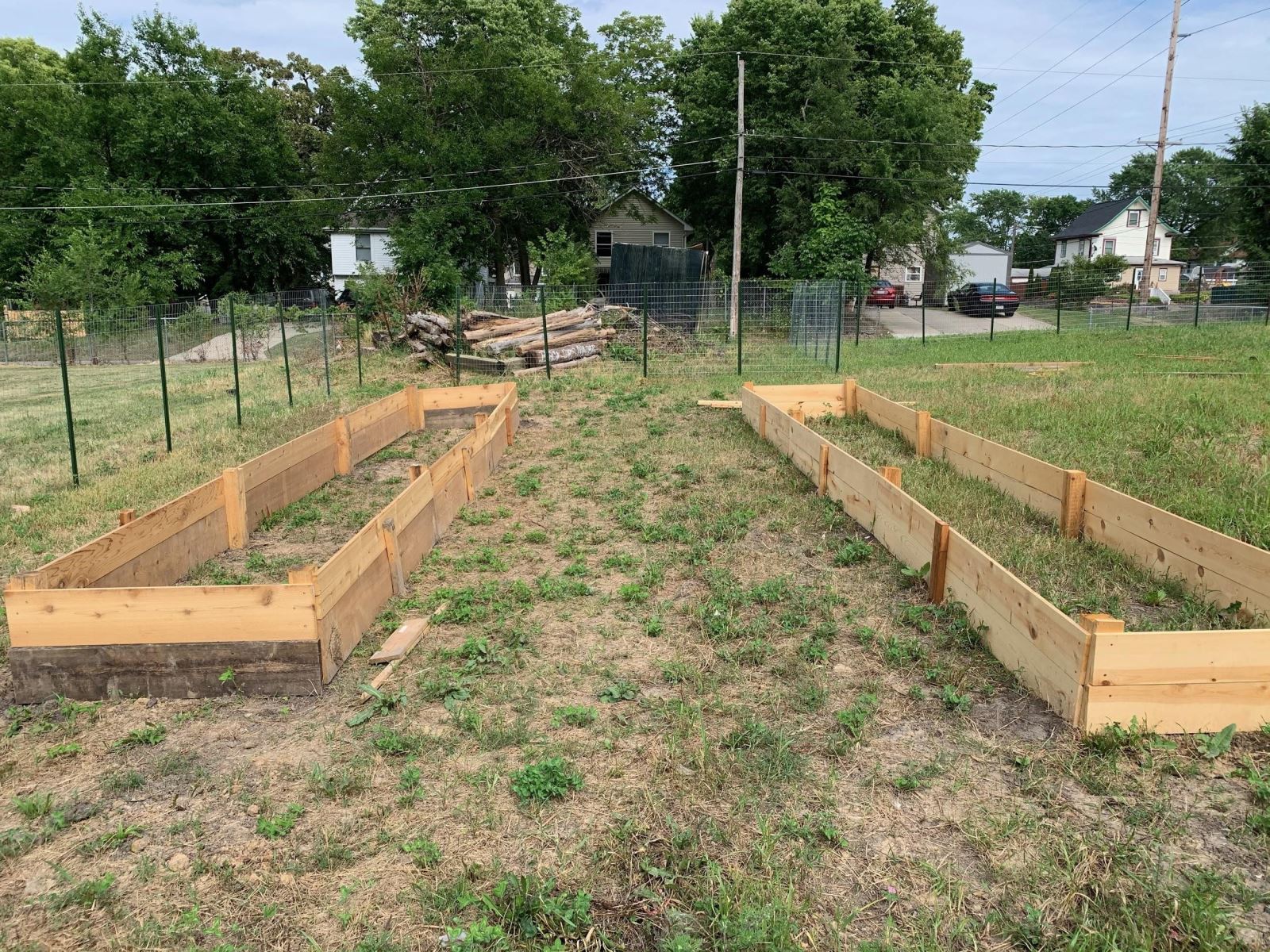 Garden beds at Edna Griffin Park