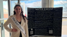 Brittany Costello with watershed poster presentation