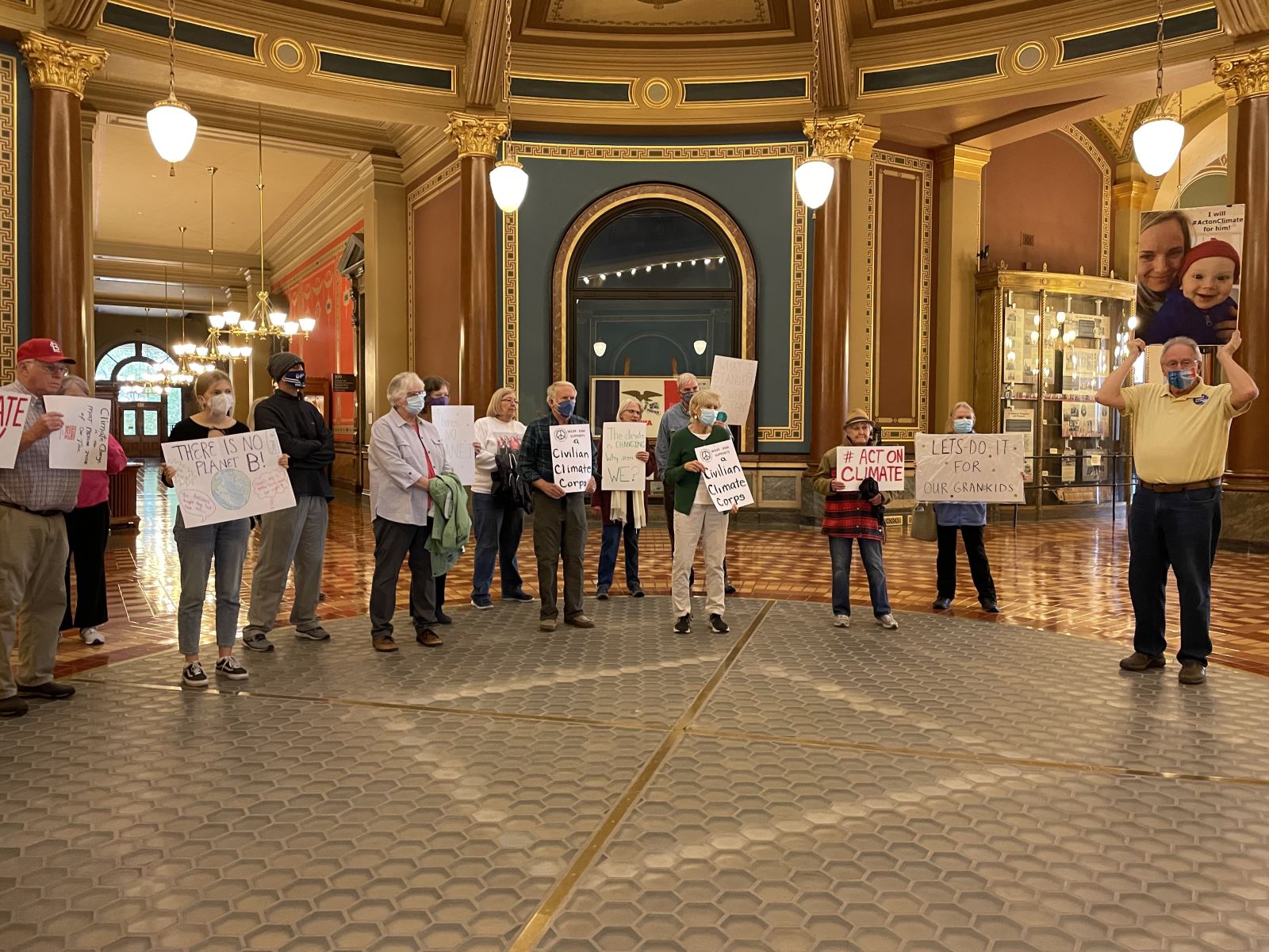 Climate Strikers in the Capitol Rotunda, 2021