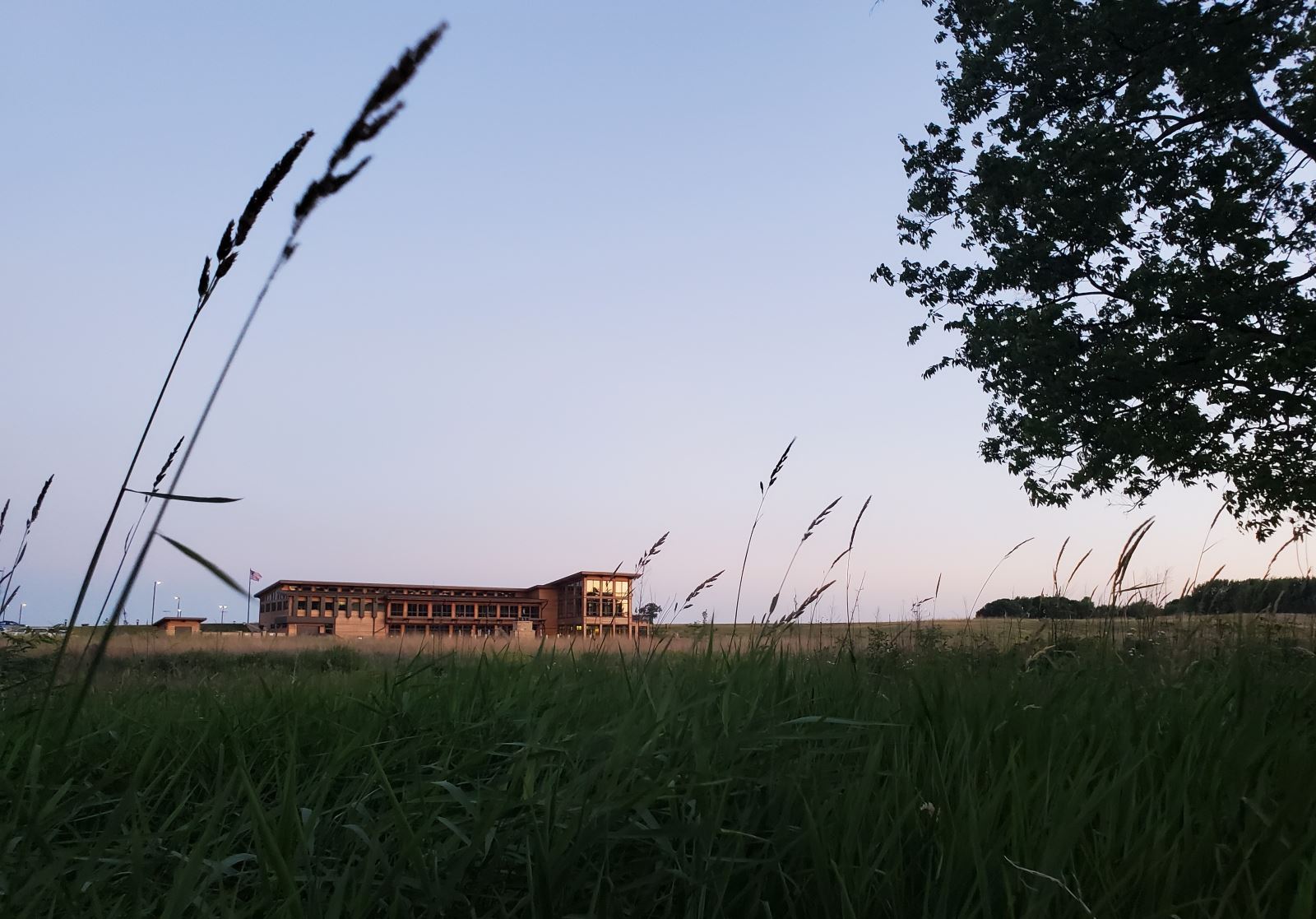 Jester Park Lodge at sunset