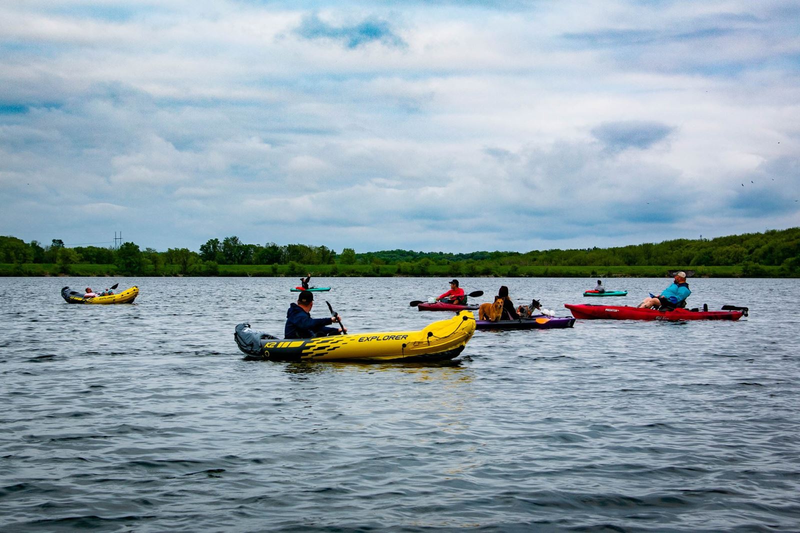 Kayakers on Badger Creek