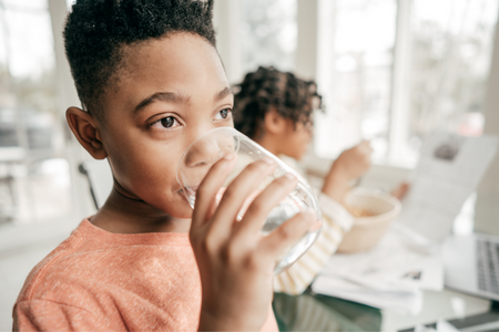 Boy Drinking Water