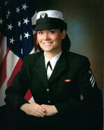 Megan McDowell in Navy dress blues portrait