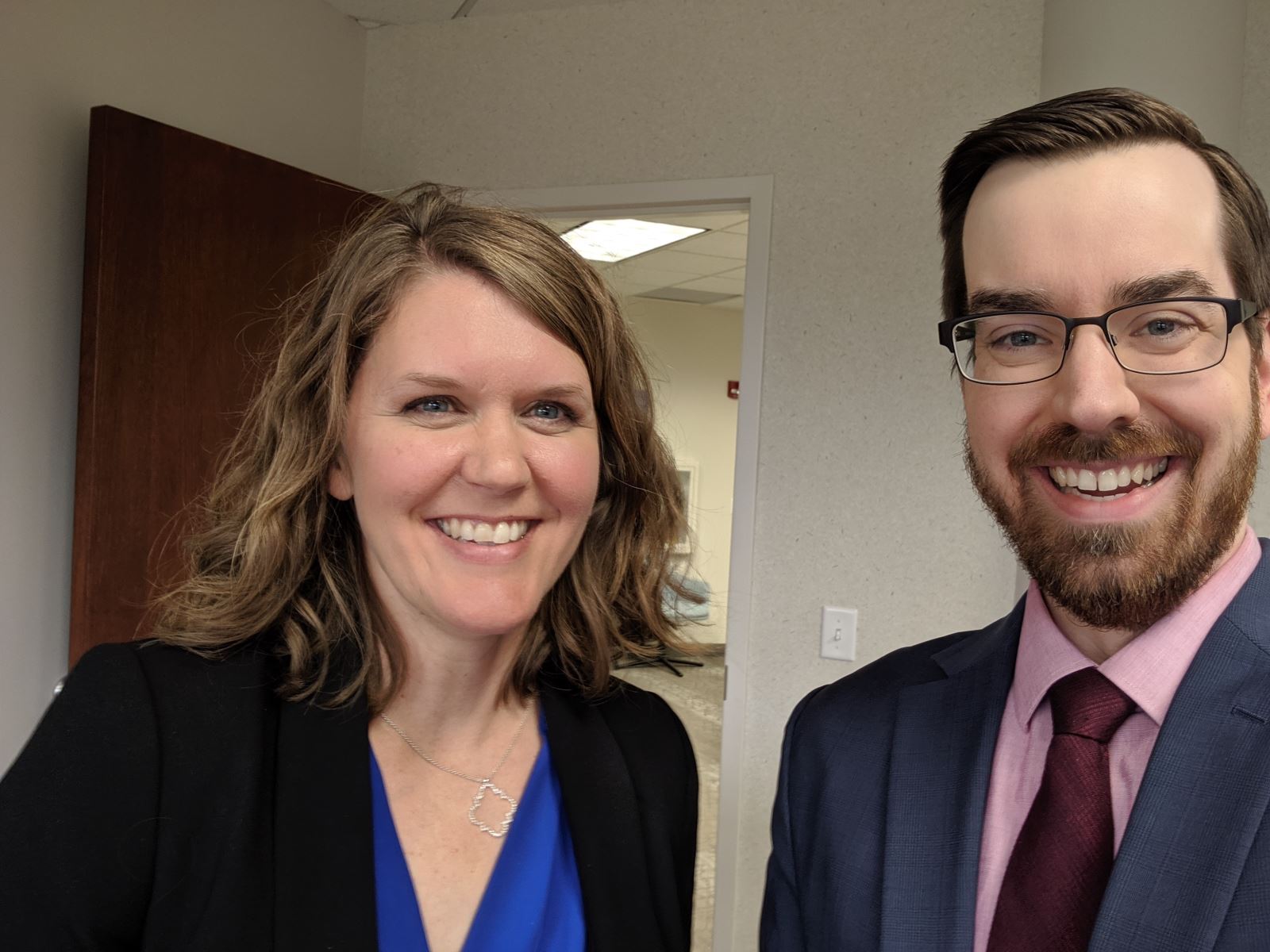 Kerri Johannsen and Michael Schmidt at the settlement conference with Alliant Energy on 10.11.19