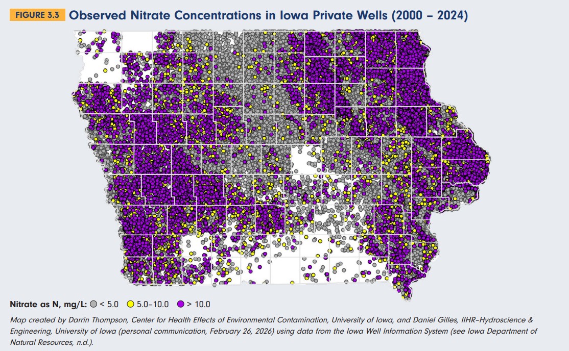 nitrate in wells