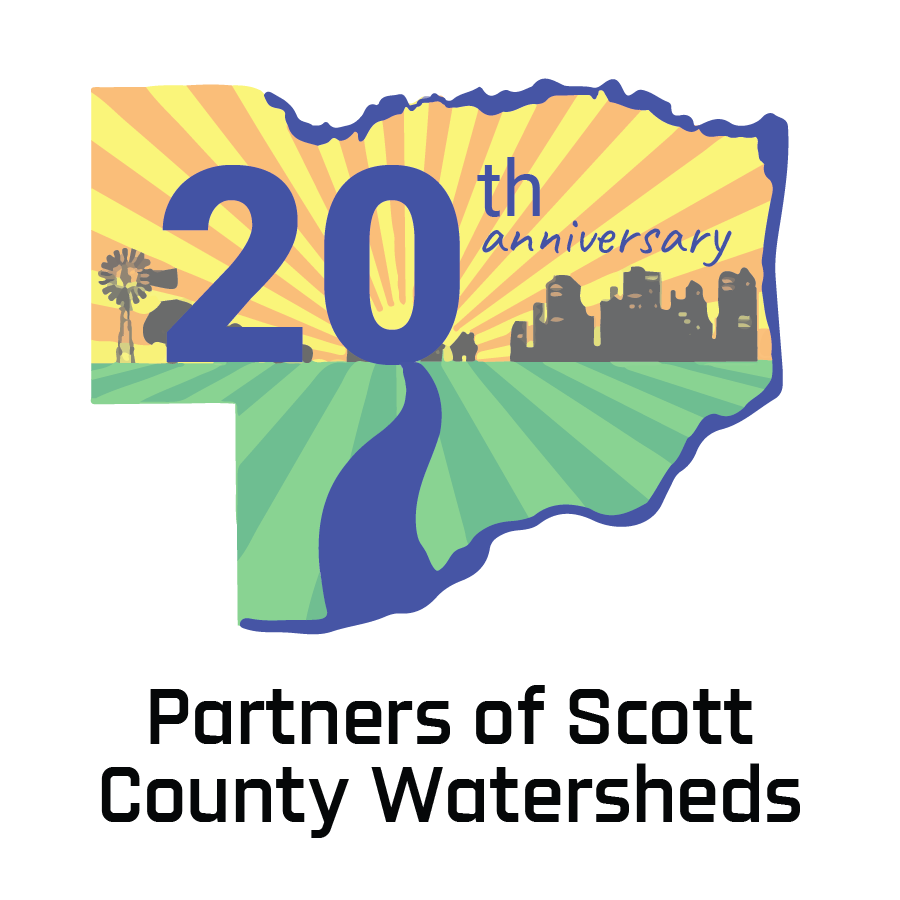 Partners of Scott County Watersheds 20th Anniversary Logo