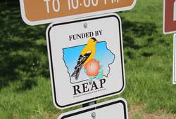 REAP road sign