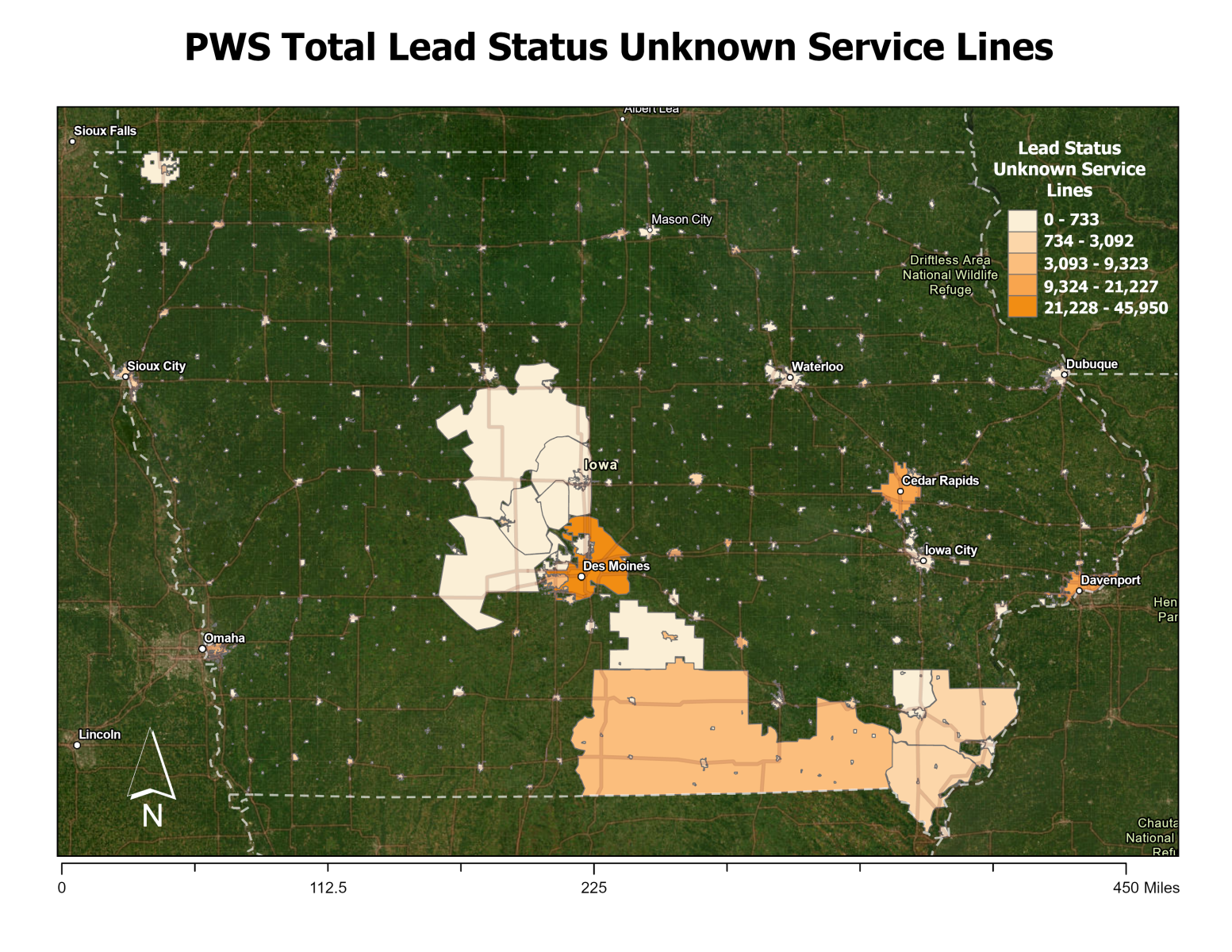 PWS Total Lead Status Unknown Service Lines