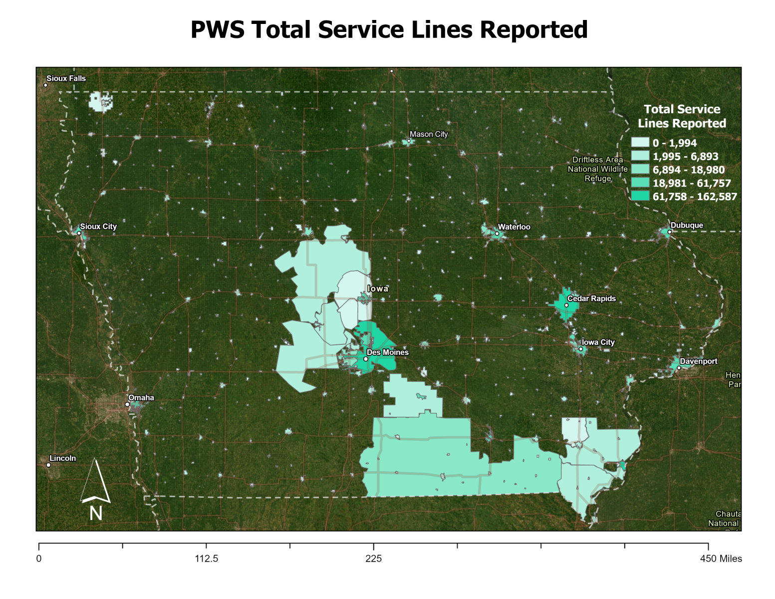 PWS Total Service Lines Reported