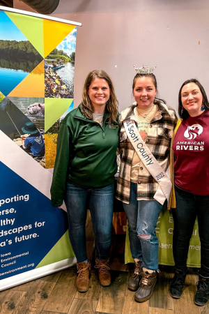 Alicia Vasto, Brittany Costello, and Olivia Dorothy at Water Trivia, February 2023