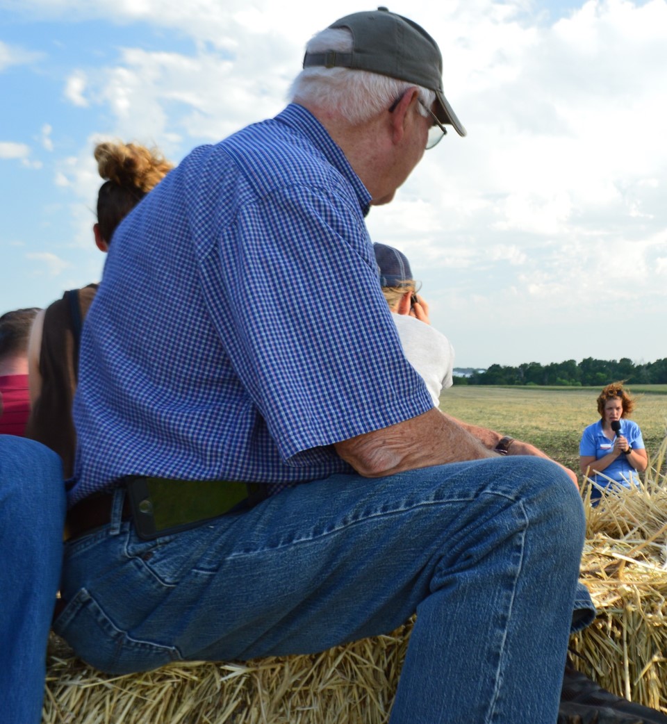 Farmer at field day event