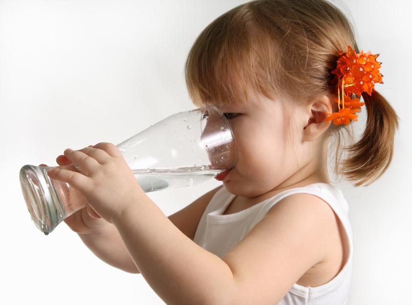 Girl drinking water